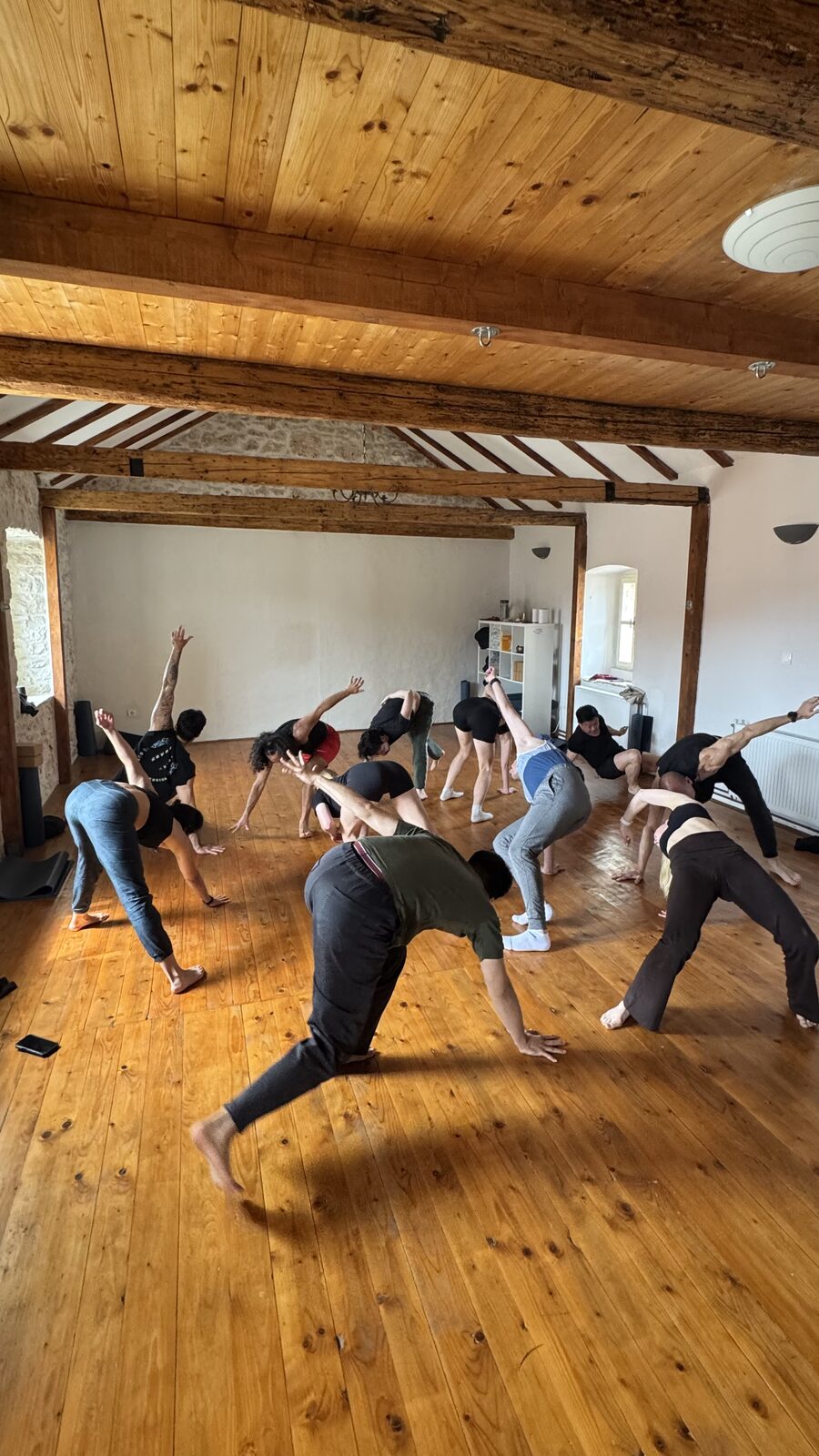 Movement flow class in the studio