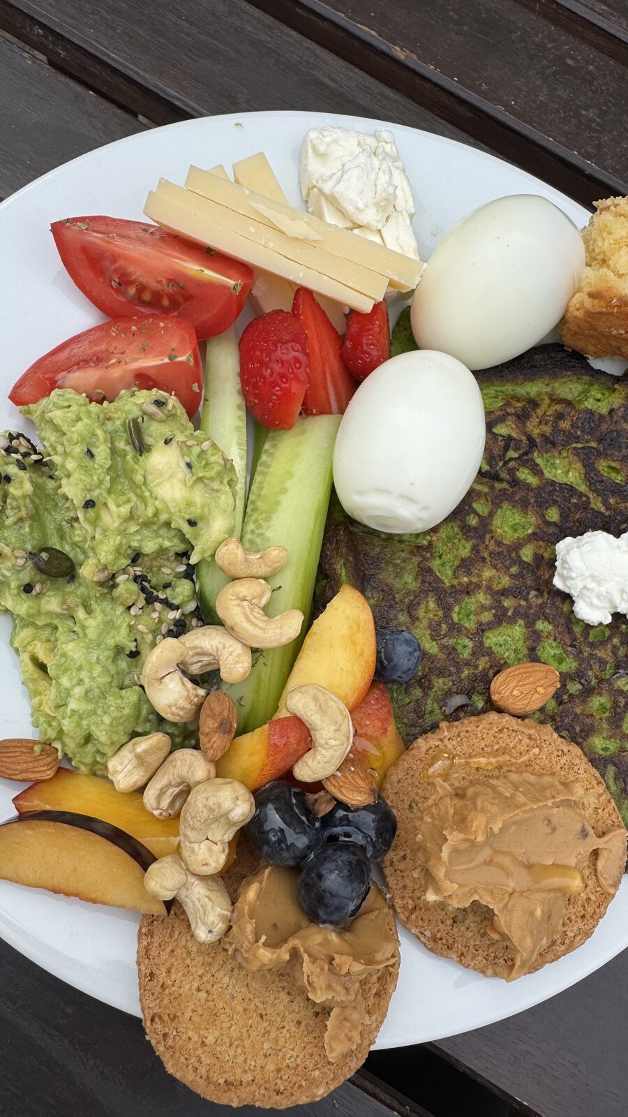 Nourishing breakfast plate at the retreat