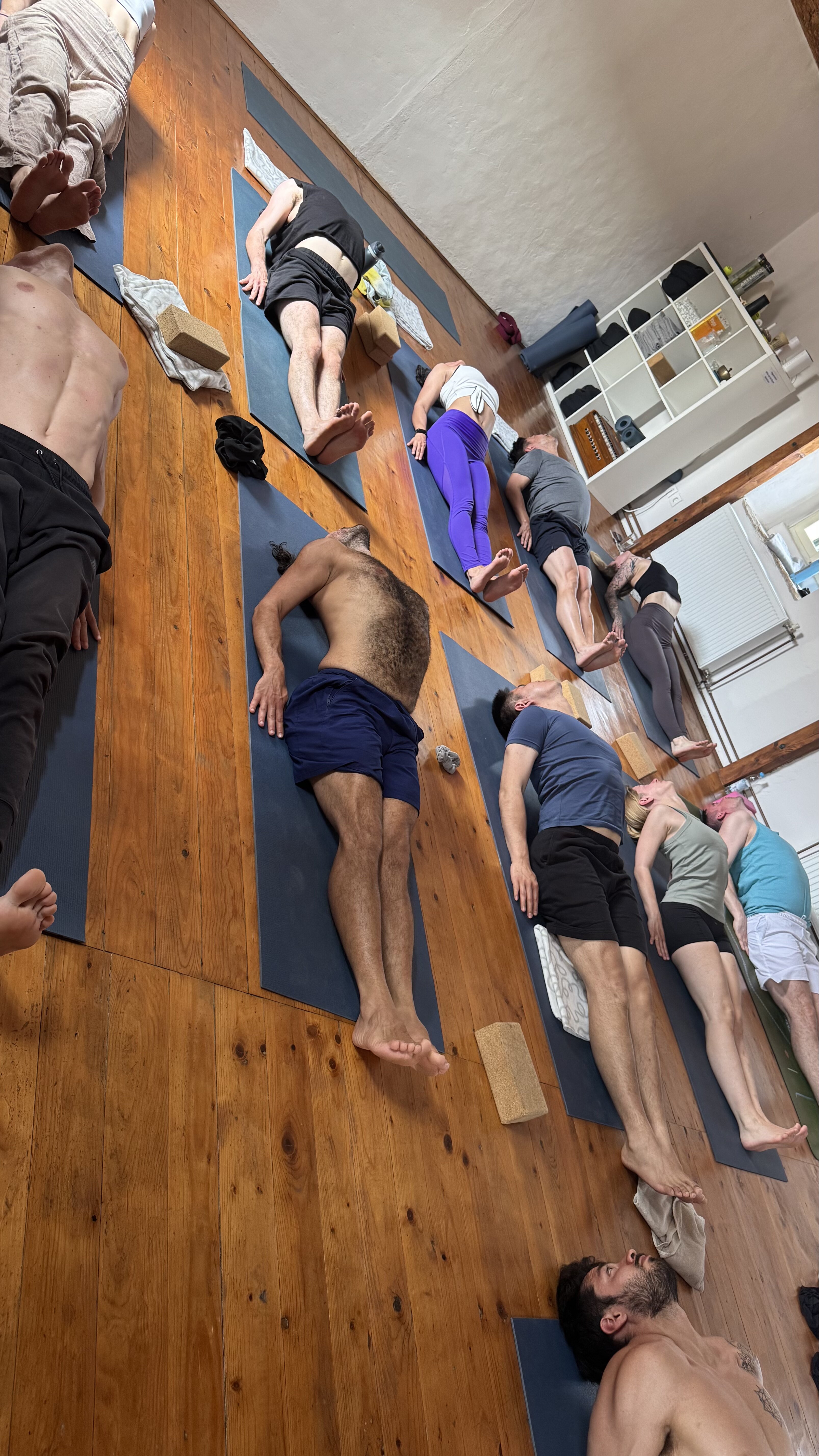 Final savasana at the end of class